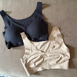 Lilysilk Seamless Wireless Silk Bras - Black & Nude (2-Pack)